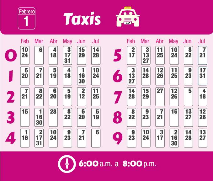pico y placa taxis