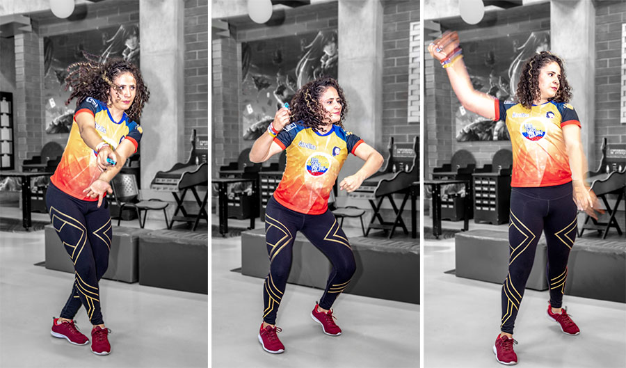 Carolina Ramírez, practicante de Just Dance El videojuego de baile