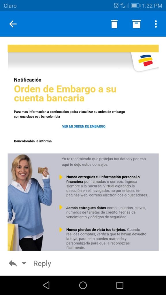 fraude Bancolombia