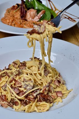 Comida italiana en Medellín Pasta Carbonara