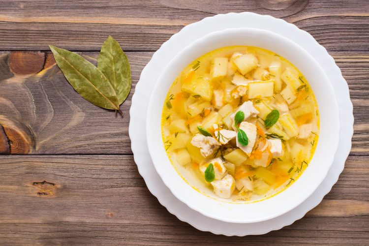 Recetas fáciles Sopa de pollo y zucchini