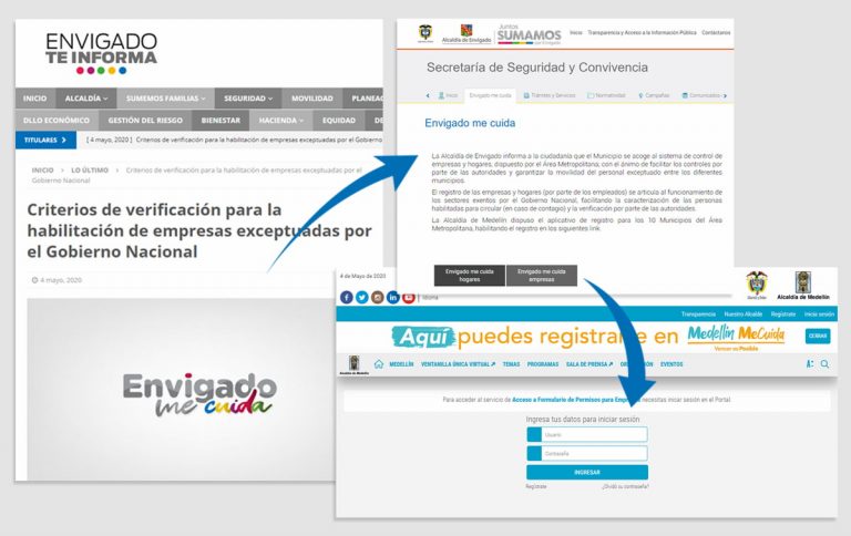 El registro en Envigado me cuida Empresas es el mismo que habilitó Medellín para la cuarentena