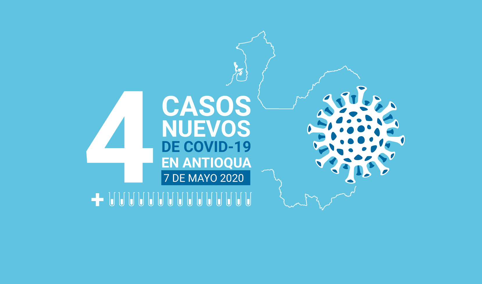 Cuatro nuevos casos de COVID-19 en Antioquia este 7 de mayo