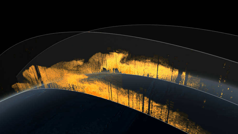Cortinas de arena del Sahara. Imagen: NASA Goddard's Scientific Visualization Studio