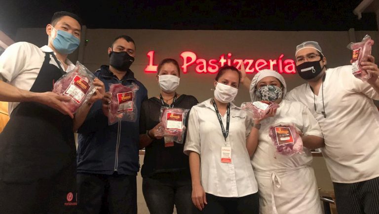 Más de siete toneladas de carne repartieron Pork Colombia, Acodrés y Al Patio