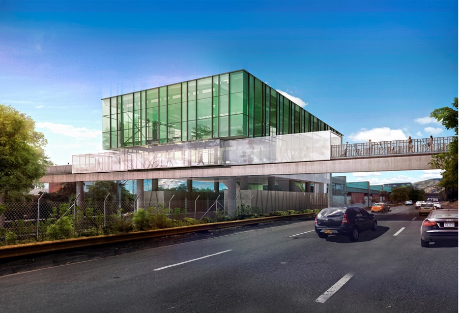 Render de la estación Poblado del metro de medellín
