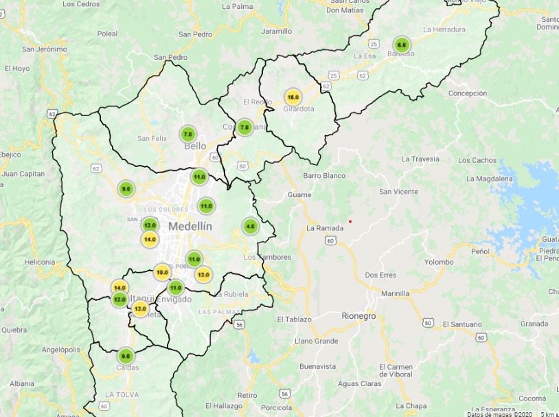 Mapa calidad del aire