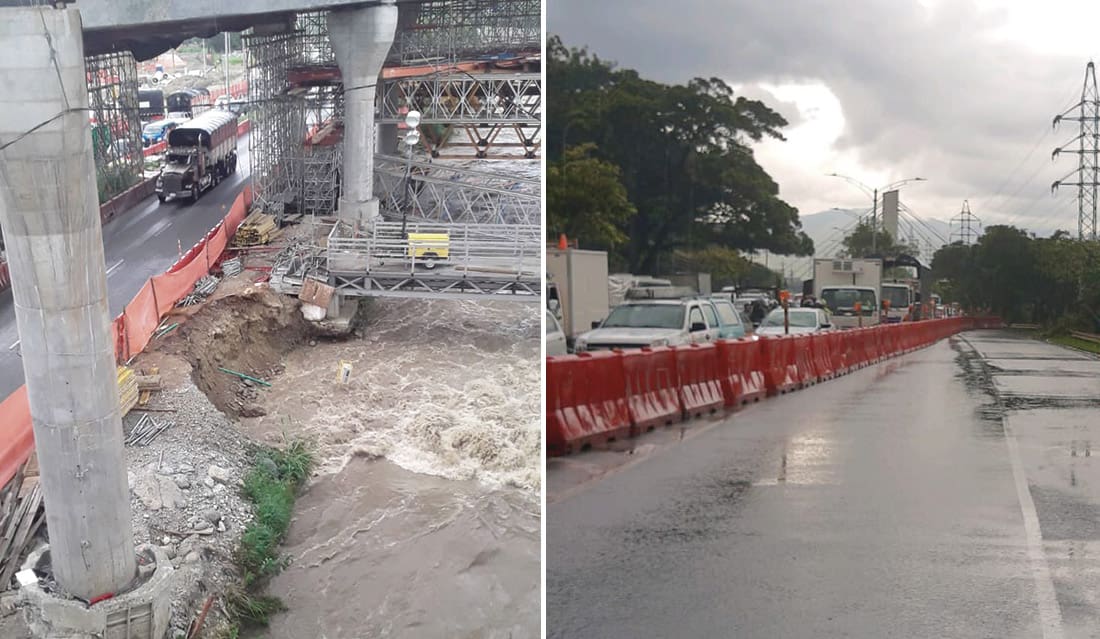 Ya se habilitó el carril izquierdo de la Autopista Sur, en Ayurá