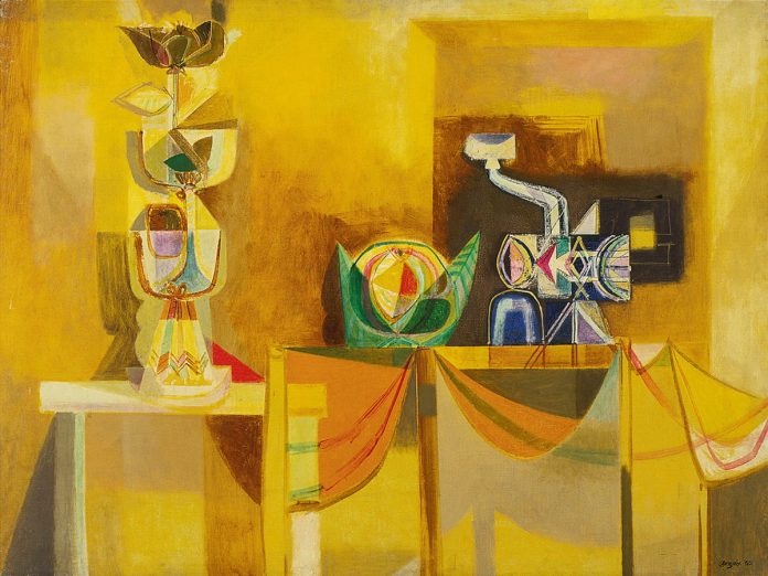 Alejandro Obregón, Bodegón en amarillo, 1955. Foto cortesía del Museo de Antioquia