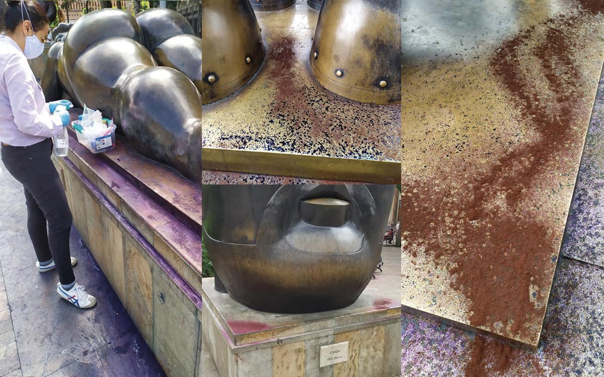 Dañaron algunas esculturas de Botero- Cortesía Museo de Antioquia