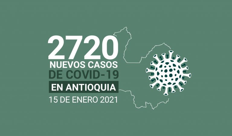Nuevos casos de COVID-19 en Antioquia este viernes 15 de enero