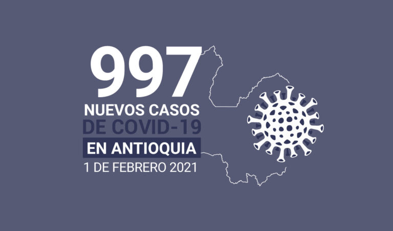 Nuevos casos de COVID-19 en Antioquia este lunes primero de febrero