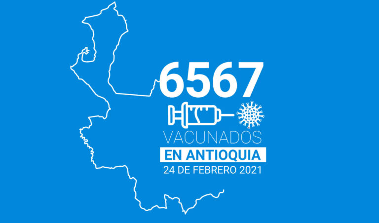 Vacunados contra la COVID-19 en Antioquia este 24 de febrero