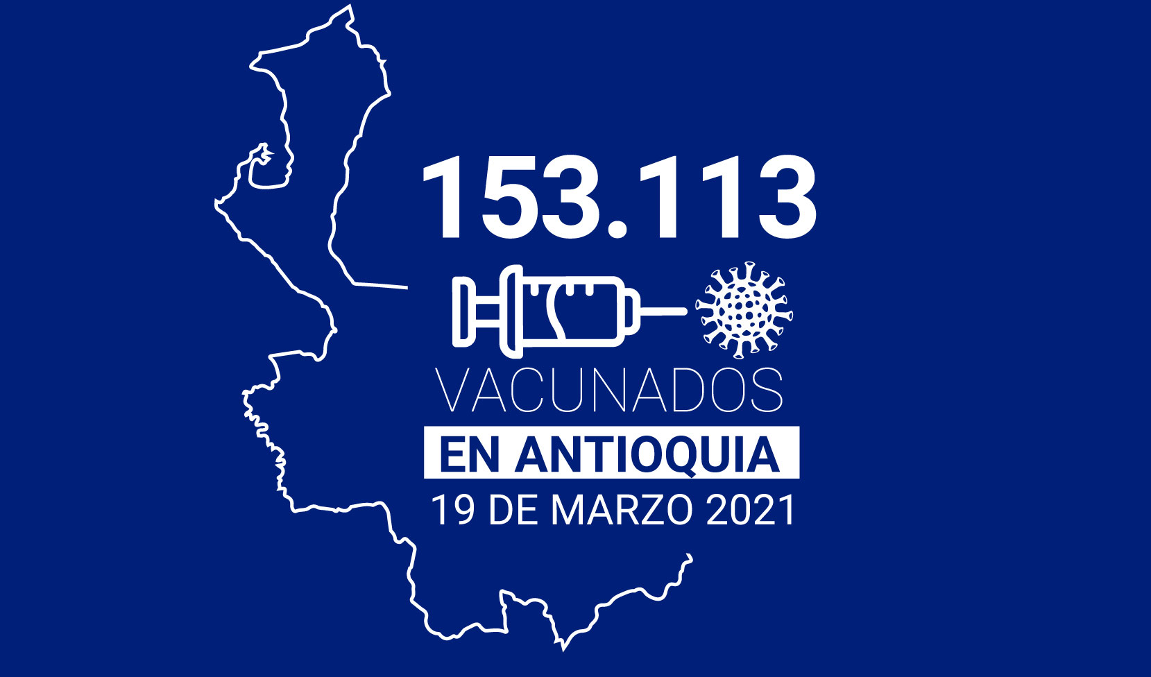 Antioquia suma 153.113 personas vacunadas contra COVID19