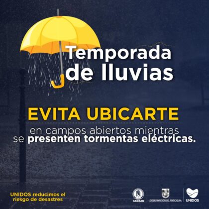 Campaña pedagógica Gobernación de Antioquia temporada de lluvias