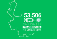 Antioquia suma 53.506 dosis administradas de la vacuna contra COVID-19
