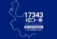En Antioquia ya se han aplicado 17.343 vacunas contra el COVID-19