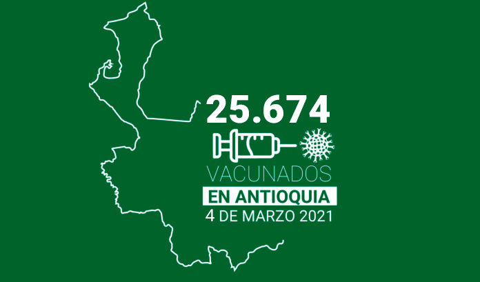 Vacunación en Antioquia hasta este 4 de marzo