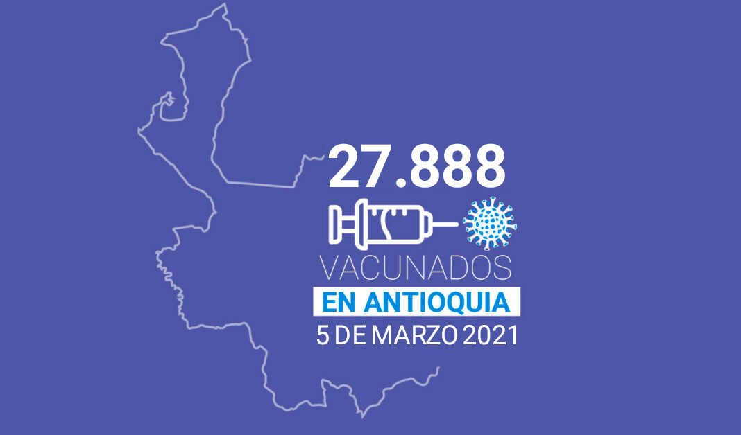 Balance de vacunación en Antioquia y Medellín marzo 5