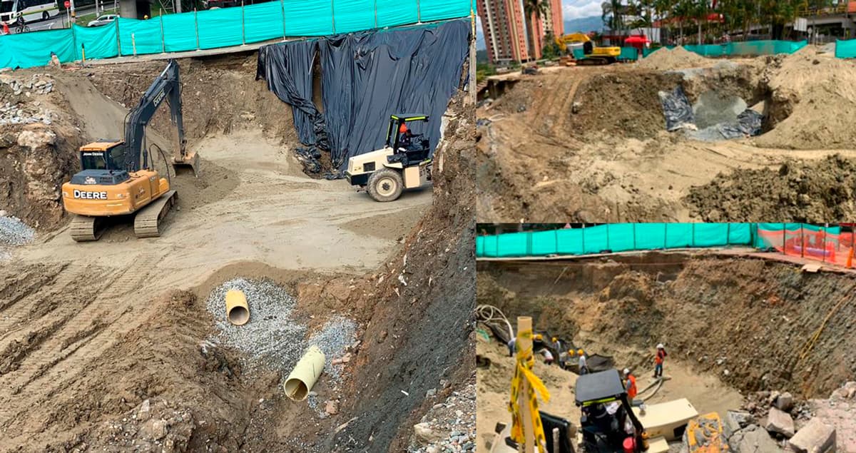 40% de avance en obra de la quebrada El Indio en Avenida Las Palmas