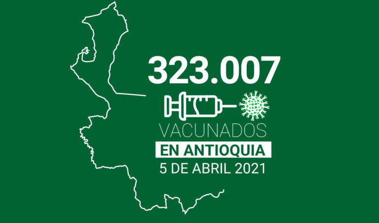 Balance de vacunación en Antioquia: 323.007 dosis aplicadas