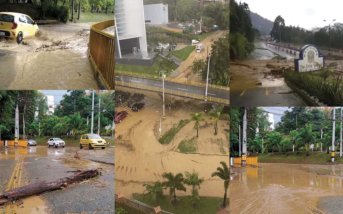 Inundaciones e incidentes en El Poblado tras fuerte aguacero