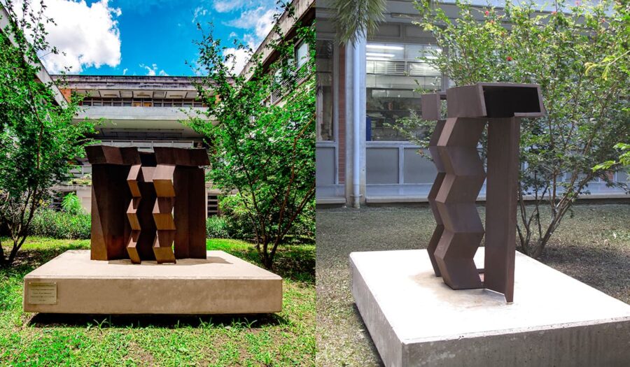 Eduardo Ramírez Villamizar en el Museo Abierto de la Universidad de Antioquia