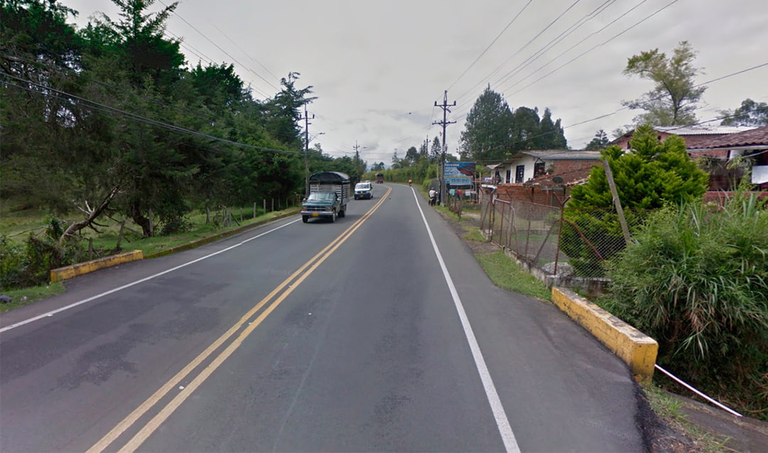 Cierre en la vía Llanogrande