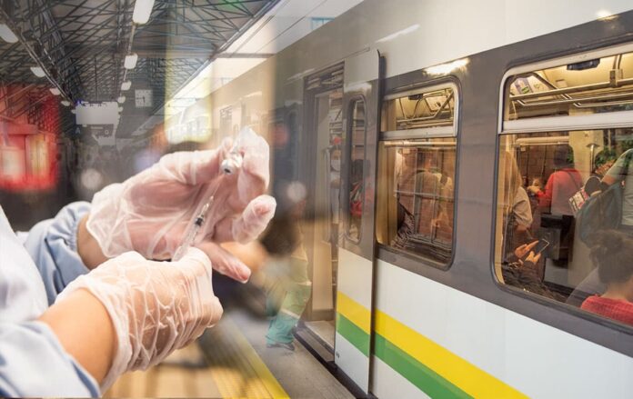 En la estación Poblado del Metro inicia la vacunación contra el COVID19