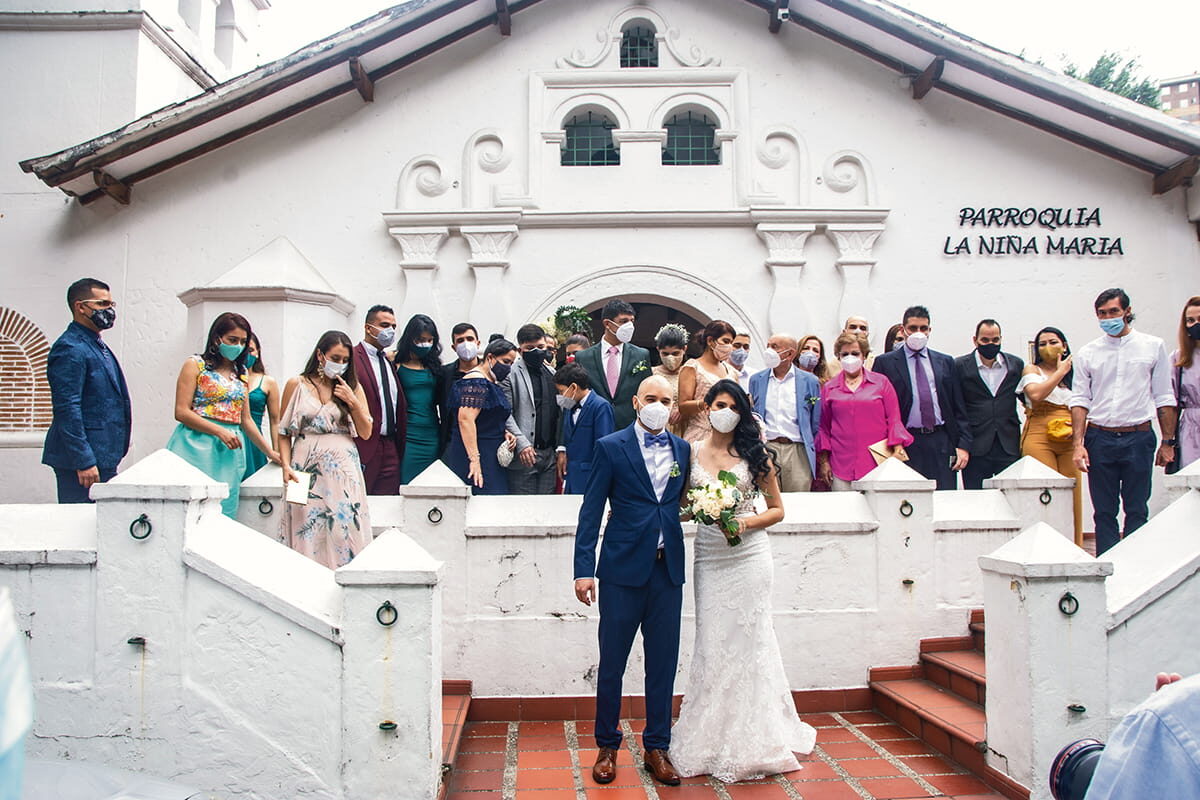 Alejandra Villarraga y Juan Camilo Durango contrajeron matrimonio en la iglesia de la Niña María, de Envigado, el pasado 3 de julio.