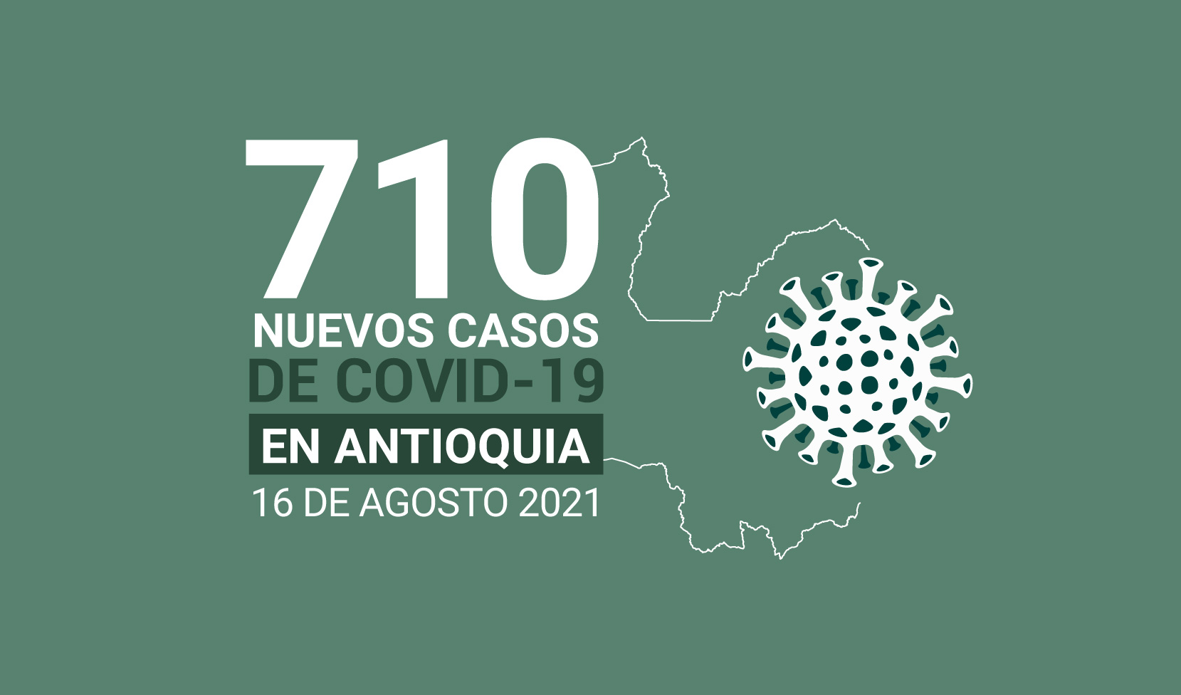 Casos de COVID19 en Antioquia al 16 de agosto
