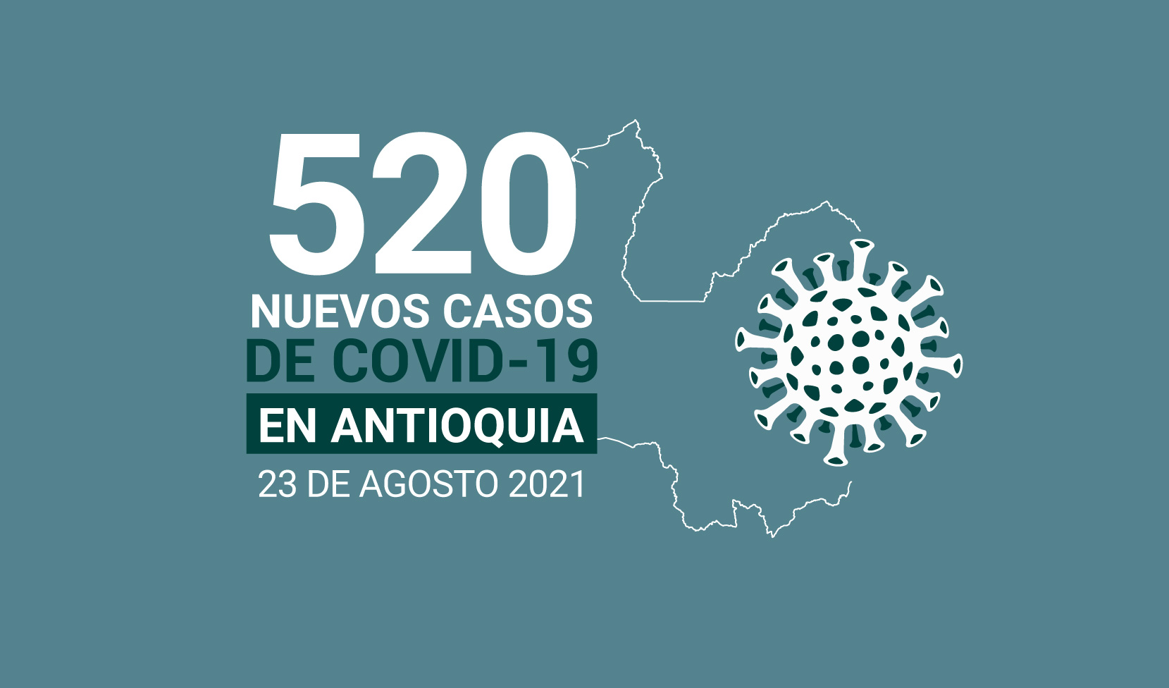 Contagios de COVID19 en Antioquia al 23 de agosto