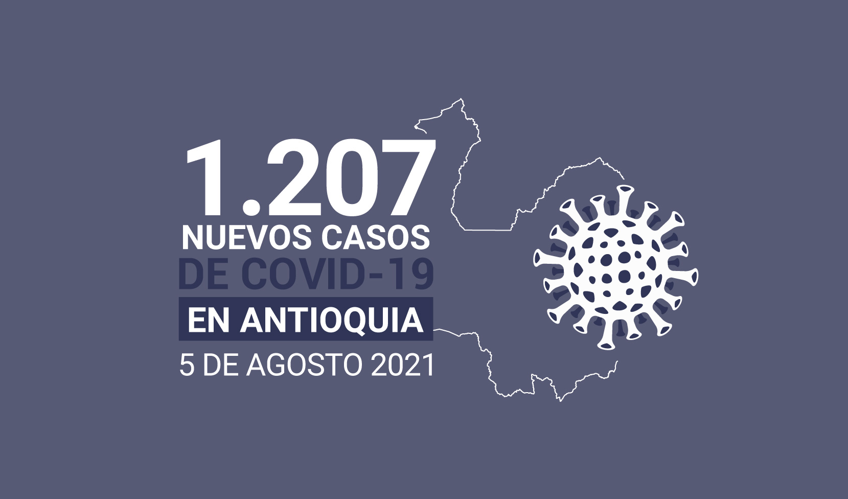 Contagios de COVID19 en Antioquia al 5 de agosto