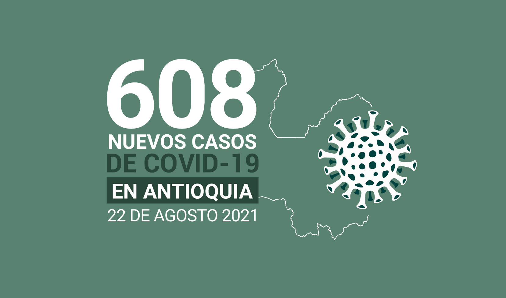 En Antioquia hay 5.834 casos activos al 22 de agosto