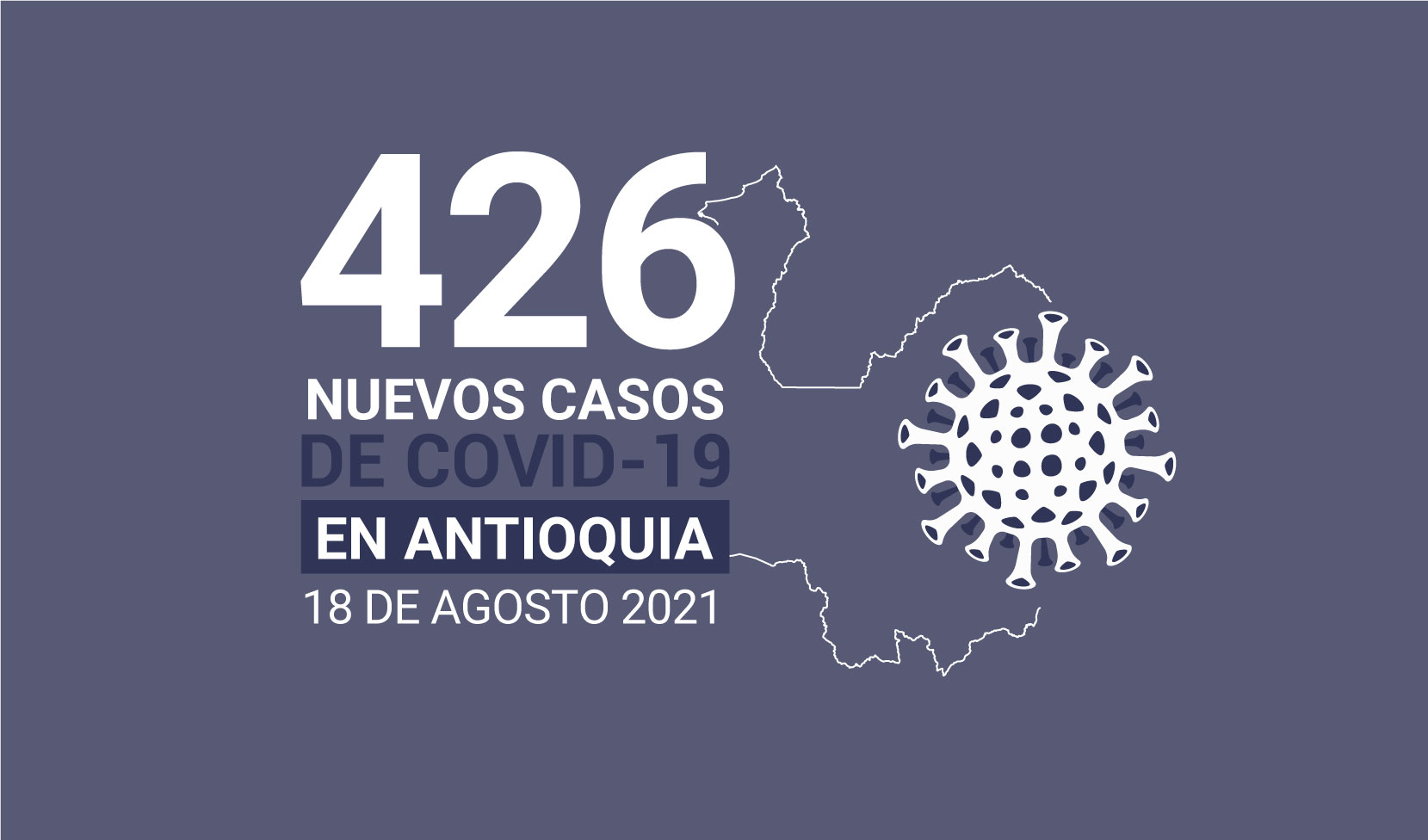 Contagios de COVID19 en Antioquia el 18 de agosto