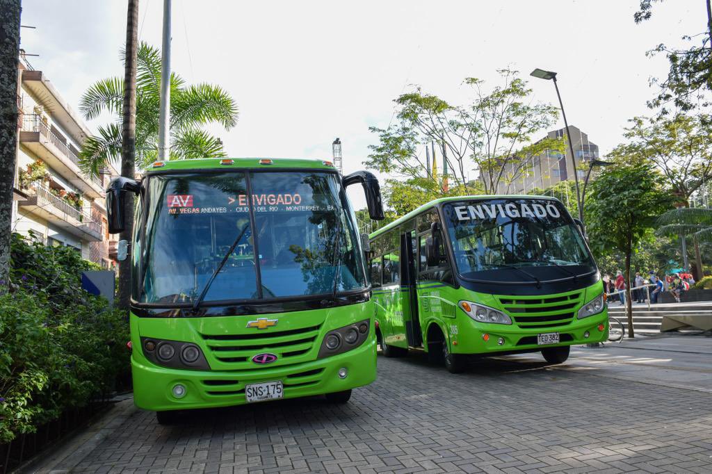 El Poblado (Medellín), Envigado y Sabaneta, con operador único de transporte público colectivo