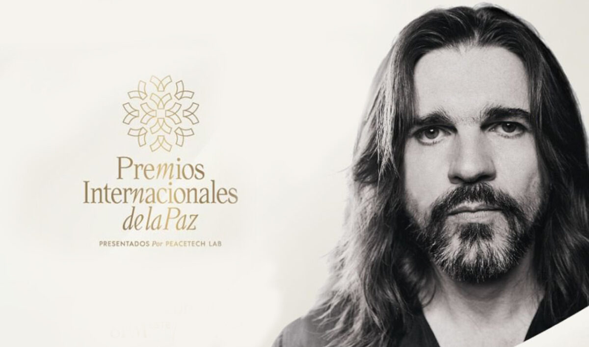 Juanes y la Fundación Mi Sangre recibirán el Premio Internacional de la Paz