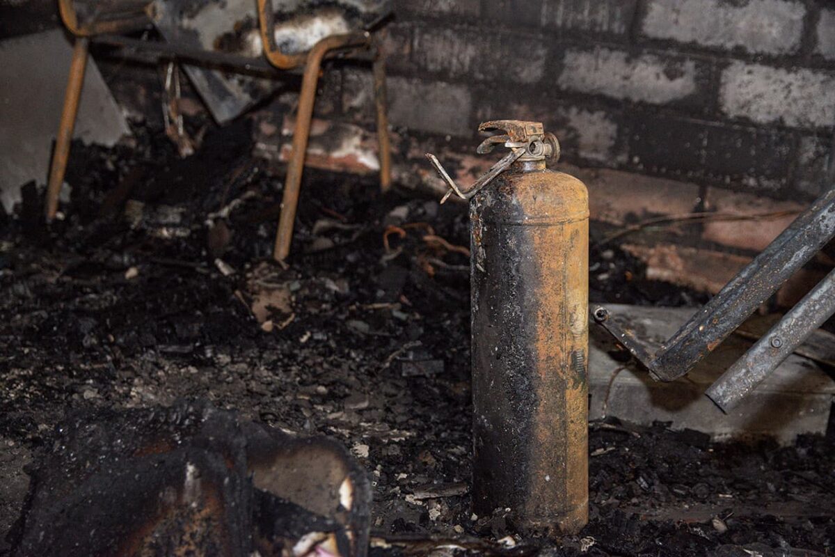 incendio en la Corporación Casa de María y el Niñ