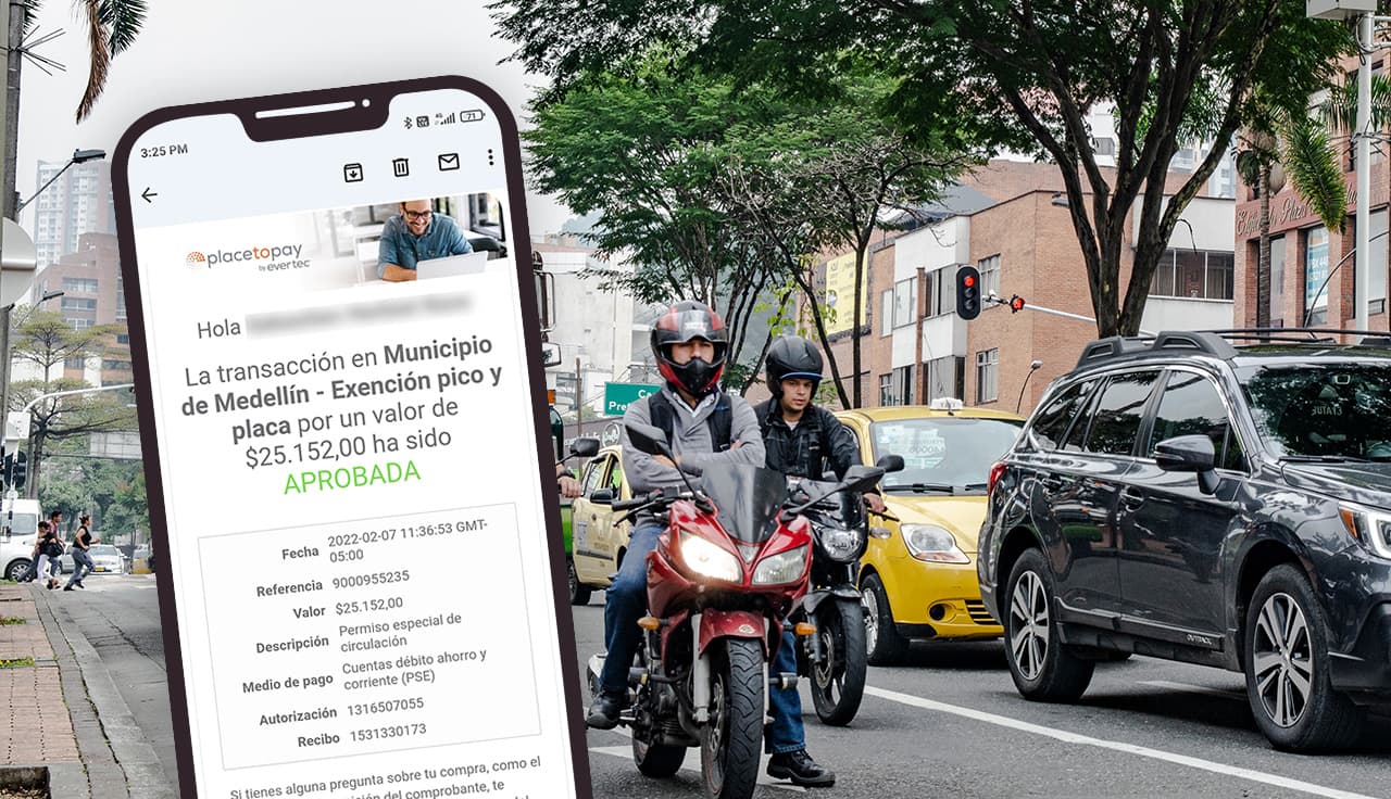Balance de pago para circular sin pico y placa en Medellín