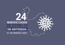 24 casos nuevos y 3 muertes por COVID-19 se registraron en Antioquia