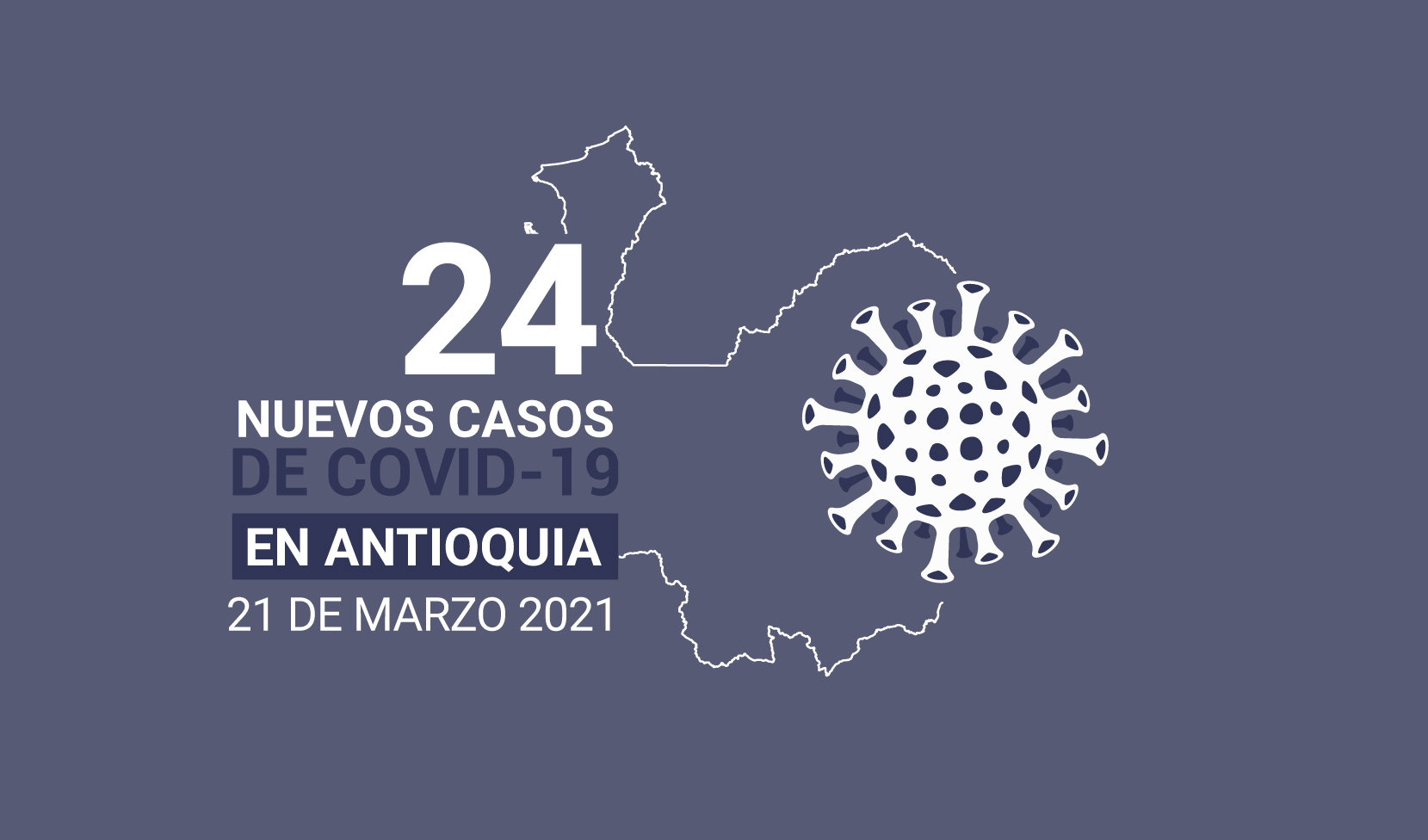 24 casos nuevos y 3 muertes por COVID-19 se registraron en Antioquia