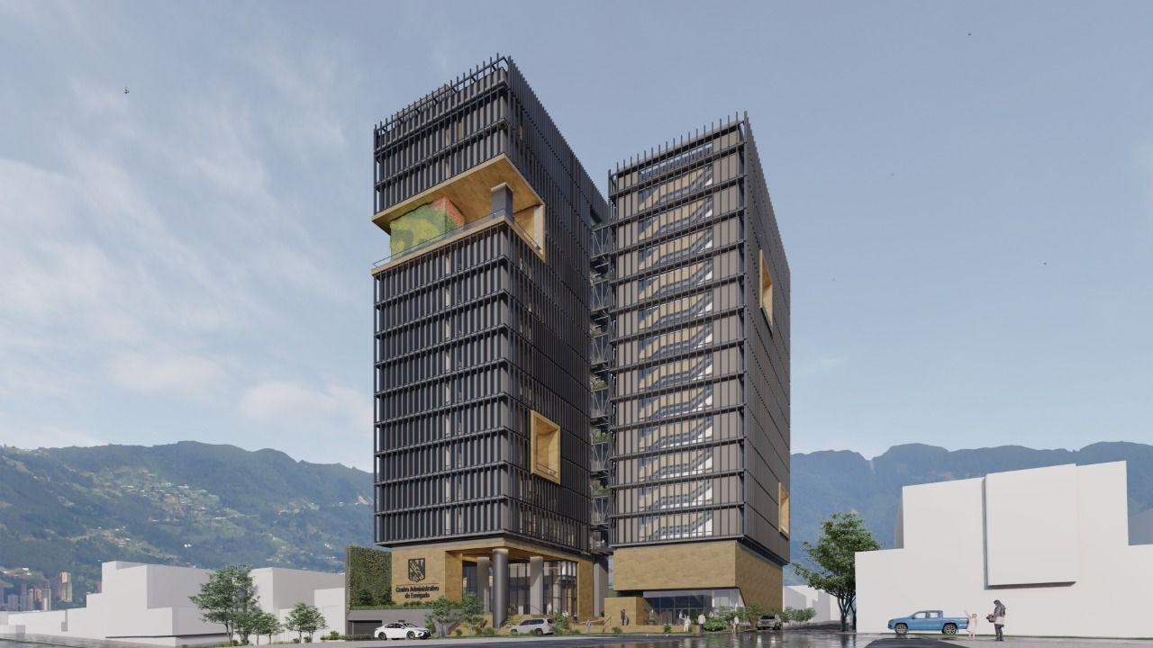 Iniciaron obras de los dos edificios que permitirán reunir todas las dependencias de la Alcaldía de Envigado
