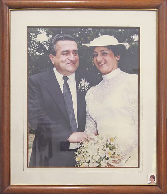 Registro del matrimonio entre don Luis Felipe y doña Isabel, en diciembre de 1989, luego de un noviazgo de 28 años.