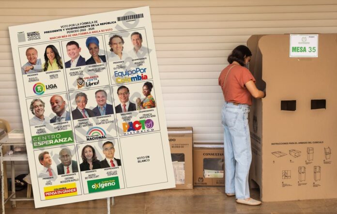¿Cómo será el tarjetón para la primera vuelta presidencial de Colombia?