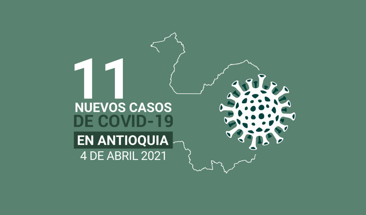 11 contagios y una muerte por COVID19 en Antioquia este 4 de abril
