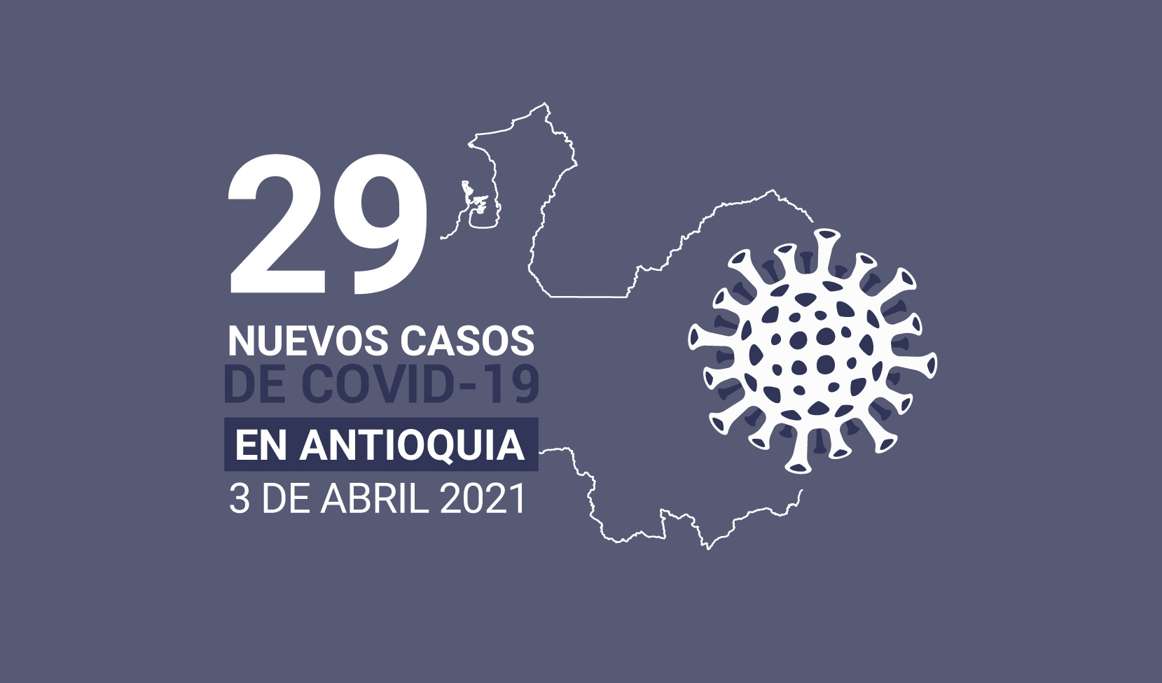 29 nuevos casos de COVID19 en Antioquia este 3 de abril