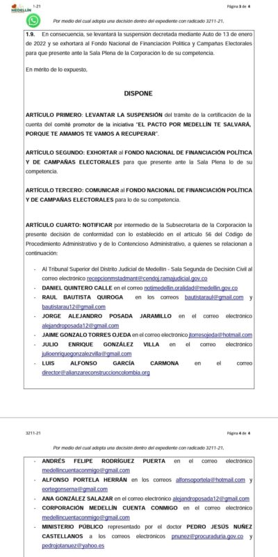 Proceso de revocatoria del alcalde continúa, después de anuncio del CNE