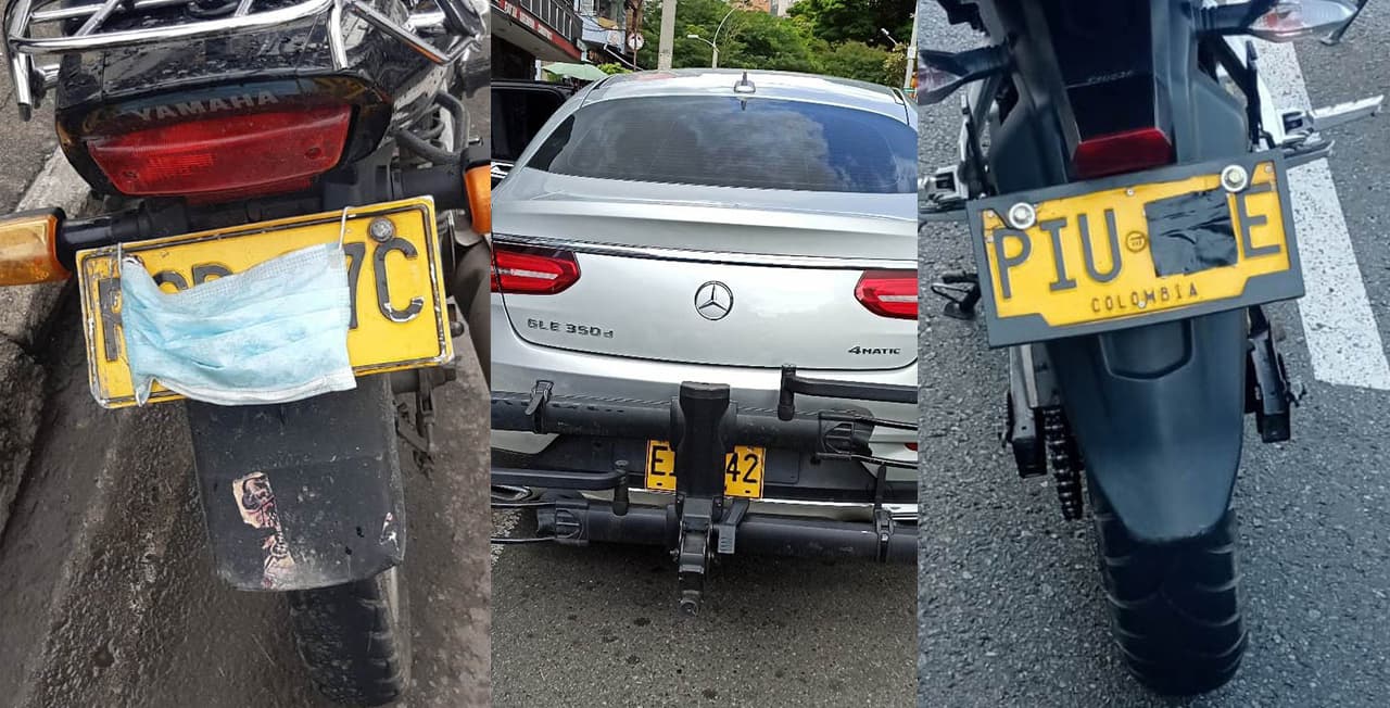 Conductores alteran placas para evadir el pico y placa en Medellín