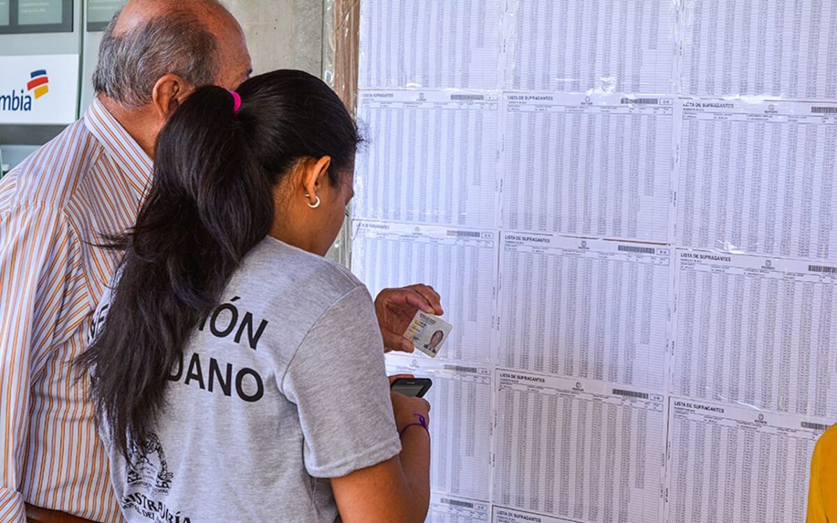 El censo electoral para las presidenciales de Colombia
