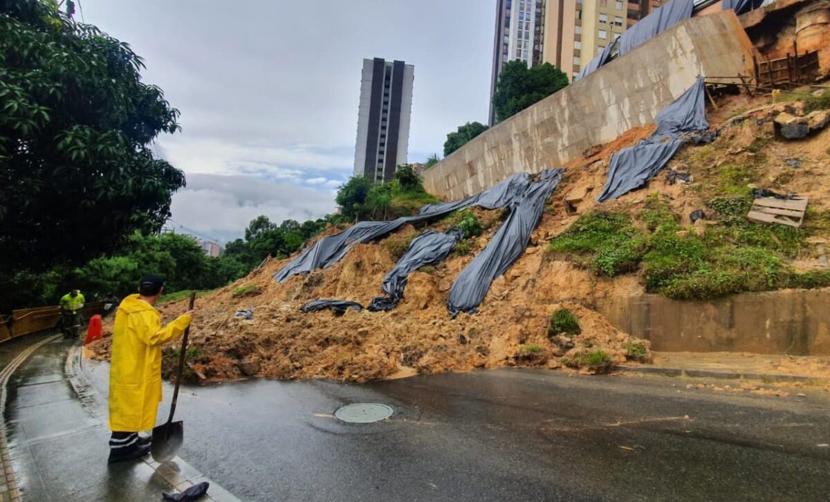 Derrumbe en el sector de Rodeo Alto, de Medellín